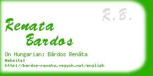 renata bardos business card